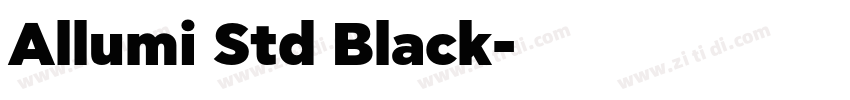 Allumi Std Black字体转换